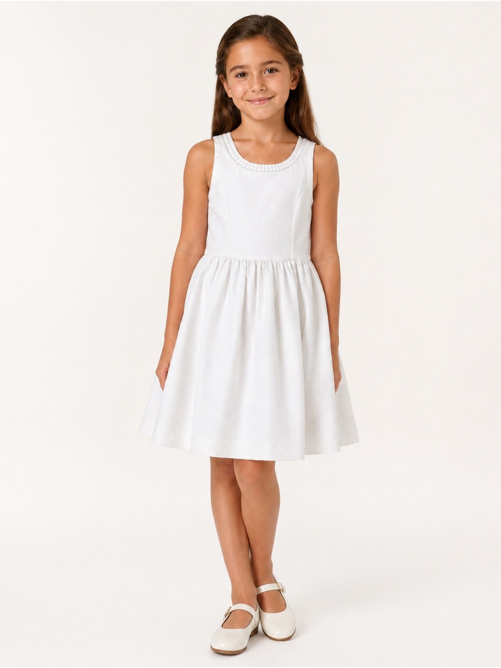Polo Ralph Lauren Girls White Dress Sz 10 Preppy Easter Party